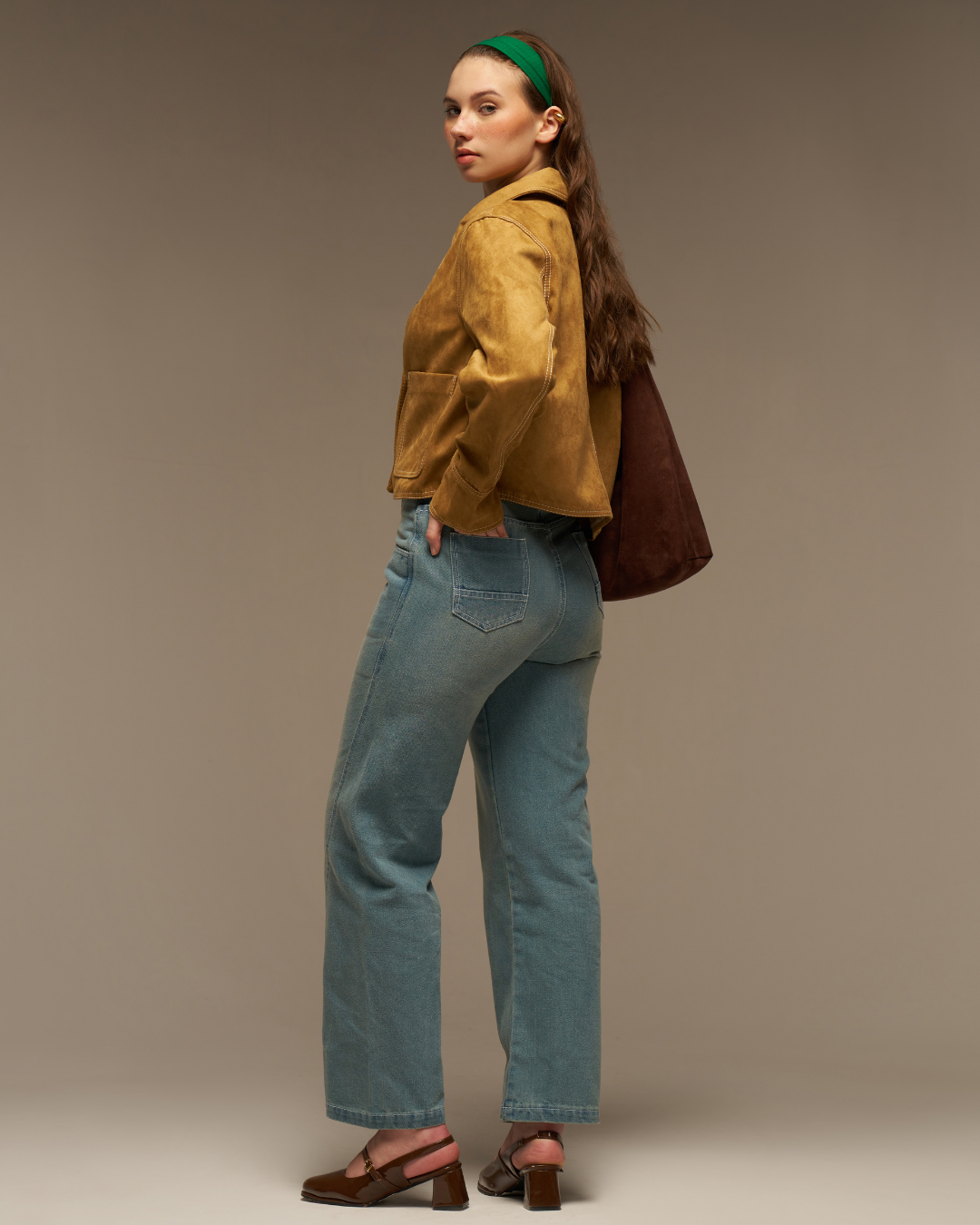 Soft Sage High Rise Denim